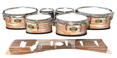 Tama Marching Tenor Drum Slips - Chaos Brush Strokes Orange and White (Orange)