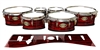 Tama Marching Tenor Drum Slips - Chaos Brush Strokes Red and Black (Red)