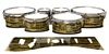 Tama Marching Tenor Drum Slips - Chaos Brush Strokes Yellow and Black (Yellow)