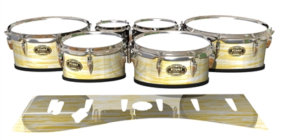 Tama Marching Tenor Drum Slips - Chaos Brush Strokes Yellow and White (Yellow)