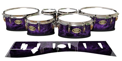 Tama Marching Tenor Drum Slips - Coast GEO Marble Fade (Purple)