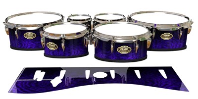 Tama Marching Tenor Drum Slips - Electric Purple Rosewood (Purple)
