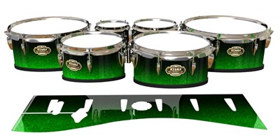 Tama Marching Tenor Drum Slips - Emerald Fade (Green)