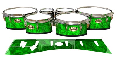 Tama Marching Tenor Drum Slips - Green Cosmic Glass (Green)