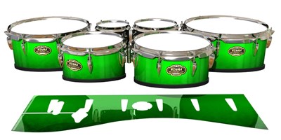 Tama Marching Tenor Drum Slips - Green Grain Fade (Green)
