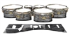 Tama Marching Tenor Drum Slips - Lateral Brush Strokes Black and White (Neutral)