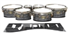 Tama Marching Tenor Drum Slips - Lateral Brush Strokes Grey and Black (Neutral)
