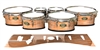 Tama Marching Tenor Drum Slips - Lateral Brush Strokes Orange and White (Orange)