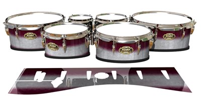 Tama Marching Tenor Drum Slips - Pebble Maroon (Red)