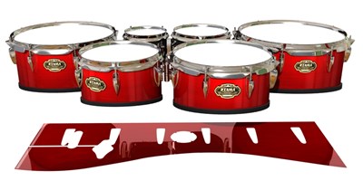 Tama Marching Tenor Drum Slips - Red Stain (Red)