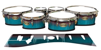 Tama Marching Tenor Drum Slips - Shark Attack (Aqua) (Red)