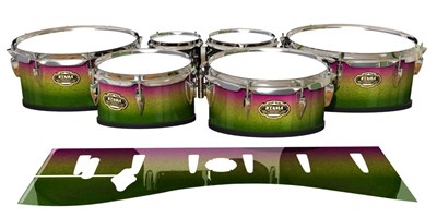 Tama Marching Tenor Drum Slips - Tropical Hybrid (Green) (Yellow)