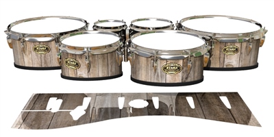 Tama Marching Tenor Drum Slips - Vertical Planks (Themed)