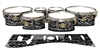 Tama Marching Tenor Drum Slips - Wave Brush Strokes Black and White (Neutral)