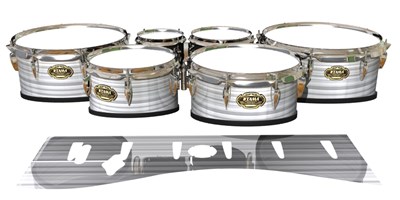 Tama Marching Tenor Drum Slips - White Horizon Stripes (Neutral)