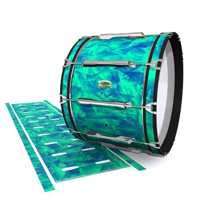 Yamaha 8200 Field Corps Bass Drum Slip - Aqua Cosmic Glass (Aqua)