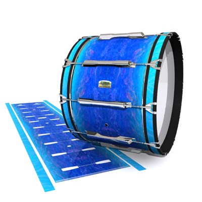 Yamaha 8200 Field Corps Bass Drum Slip - Aquatic Blue Fade (Blue)