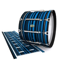Yamaha 8200 Field Corps Bass Drum Slip - Blue Horizon Stripes (Blue)