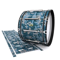 Yamaha 8200 Field Corps Bass Drum Slip - Blue Slate Traditional Camouflage (Blue)