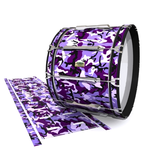 Yamaha 8200 Field Corps Bass Drum Slip - Coastline Dusk Traditional Camouflage (Purple)