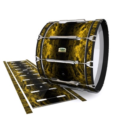 Yamaha 8200 Field Corps Bass Drum Slip - Desert GEO Marble Fade (Yellow)