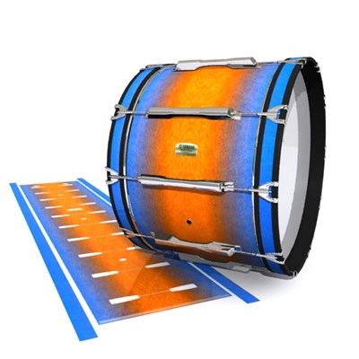 Yamaha 8200 Field Corps Bass Drum Slip - Exuma Sunset (Blue) (Orange)