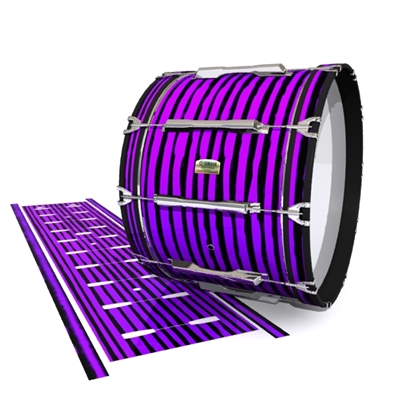 Yamaha 8200 Field Corps Bass Drum Slip - Lateral Brush Strokes Purple and Black (Purple)