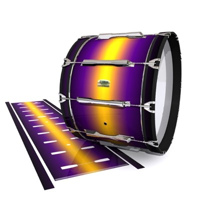 Yamaha 8200 Field Corps Bass Drum Slip - Light Barrier Fade (Purple) (Yellow)