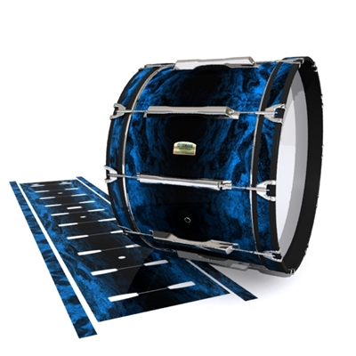 Yamaha 8200 Field Corps Bass Drum Slip - Ocean GEO Marble Fade (Blue)