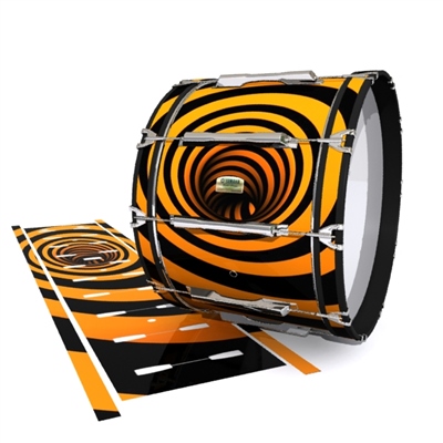 Yamaha 8200 Field Corps Bass Drum Slip - Orange Vortex Illusion (Themed)2