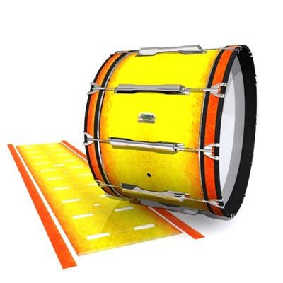Yamaha 8200 Field Corps Bass Drum Slip - Phoenix Fire (Yellow) (Orange)