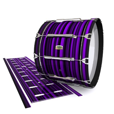 Yamaha 8200 Field Corps Bass Drum Slip - Purple Horizon Stripes (Purple)