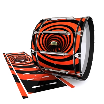 Yamaha 8200 Field Corps Bass Drum Slip - Red Vortex Illusion (Themed)