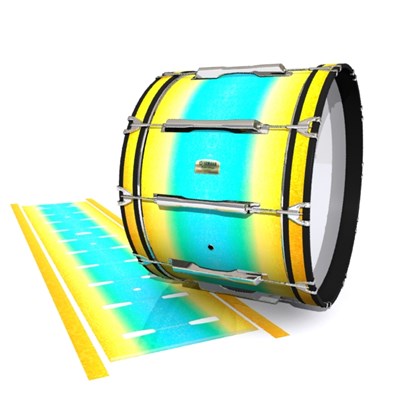 Yamaha 8200 Field Corps Bass Drum Slip - Set Sail (Aqua) (Yellow)
