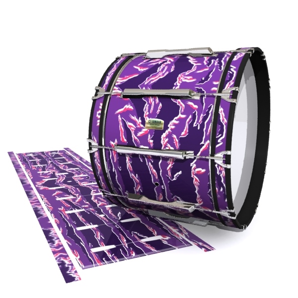 Yamaha 8200 Field Corps Bass Drum Slip - Violet Voltage Tiger Camouflage (Purple)