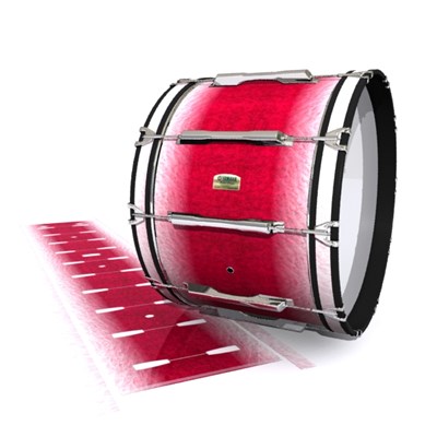 Yamaha 8200 Field Corps Bass Drum Slip - Wicked White Ruby (Red) (Pink)