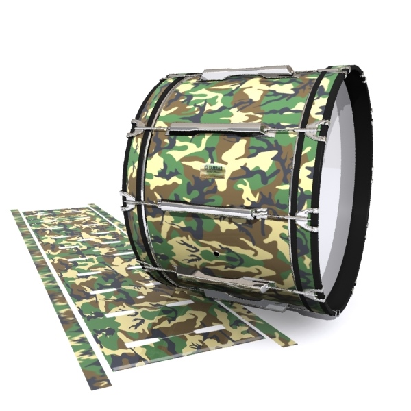 Yamaha 8200 Field Corps Bass Drum Slip - Woodland Traditional Camouflage (Neutral)