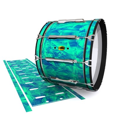 Yamaha 8300 Field Corps Bass Drum Slip - Aqua Cosmic Glass (Aqua)