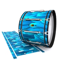 Yamaha 8300 Field Corps Bass Drum Slip - Blue Feathers (Themed)