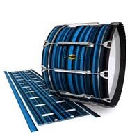 Yamaha 8300 Field Corps Bass Drum Slip - Blue Horizon Stripes (Blue)