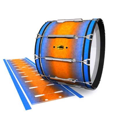 Yamaha 8300 Field Corps Bass Drum Slip - Exuma Sunset (Blue) (Orange)