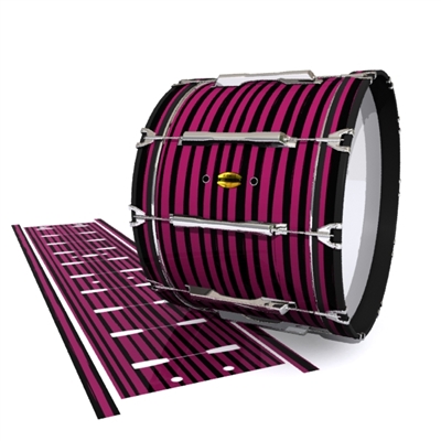 Yamaha 8300 Field Corps Bass Drum Slip - Lateral Brush Strokes Maroon and Black (Red)