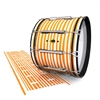 Yamaha 8300 Field Corps Bass Drum Slip - Lateral Brush Strokes Orange and White (Orange)