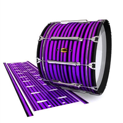 Yamaha 8300 Field Corps Bass Drum Slip - Lateral Brush Strokes Purple and Black (Purple)