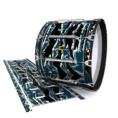 Yamaha 8300 Field Corps Bass Drum Slip - Nighthawk Tiger Camouflage (Blue)