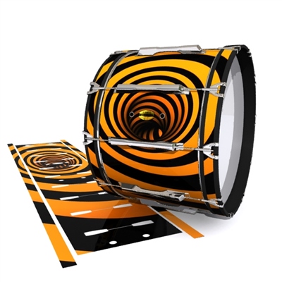 Yamaha 8300 Field Corps Bass Drum Slip - Orange Vortex Illusion (Themed)2