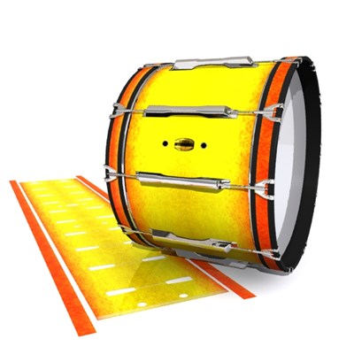 Yamaha 8300 Field Corps Bass Drum Slip - Phoenix Fire (Yellow) (Orange)