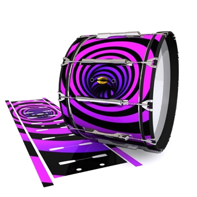 Yamaha 8300 Field Corps Bass Drum Slip - Purple Vortex Illusion (Themed)