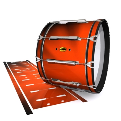 Yamaha 8300 Field Corps Bass Drum Slip - Red Light Rays (Themed)