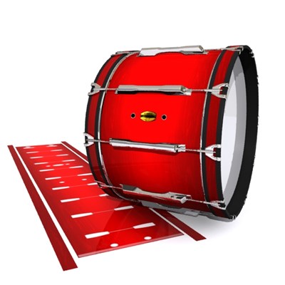 Yamaha 8300 Field Corps Bass Drum Slip - Red Stain (Red)